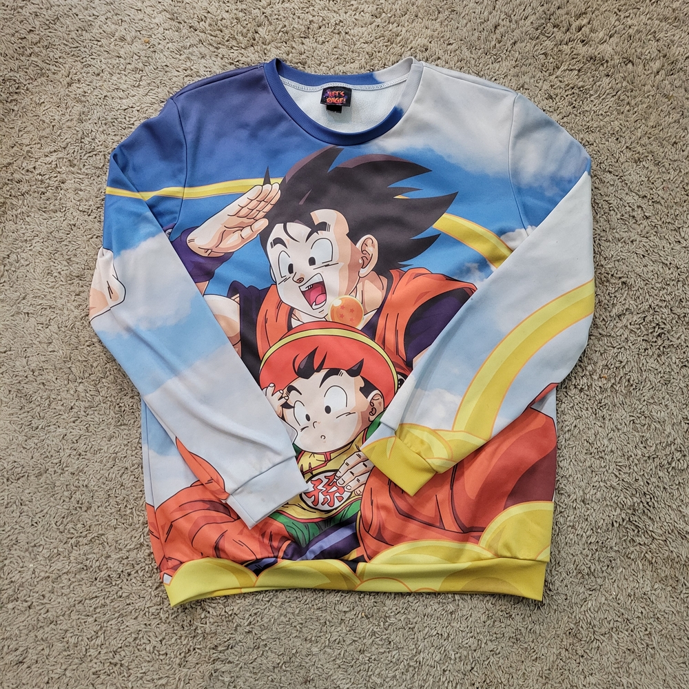 Crewneck Sweater - Blue and Orange